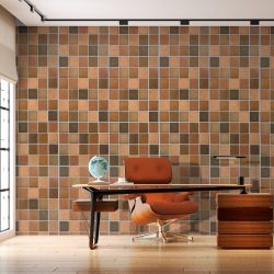 Pared interior con pared decorada con el gres piso sahara 10x10