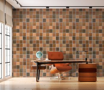 Pared interior con pared decorada con el gres piso sahara 10x10