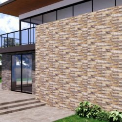 cerámica fachaleta mureto moka 30x60 en pared exterior