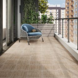 cerámica slab exterior 30.5x30.5 en balcón