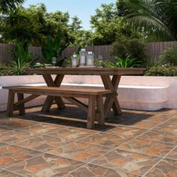 cerámica new tanger 45x45 en ambiente exterior